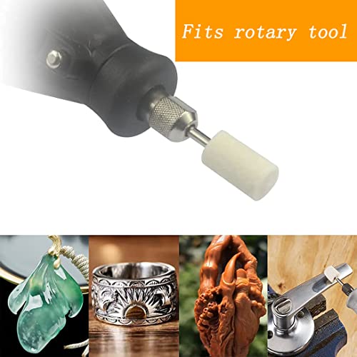 24 Pcs 1/8 Inch Shank Wool Felt Polishing Bit