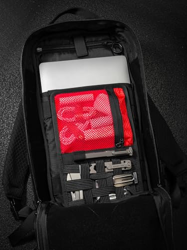 TACTICAL_GEEK TCM10 EDC Organizer Board(Black Red) - color: TCM10-Black Red