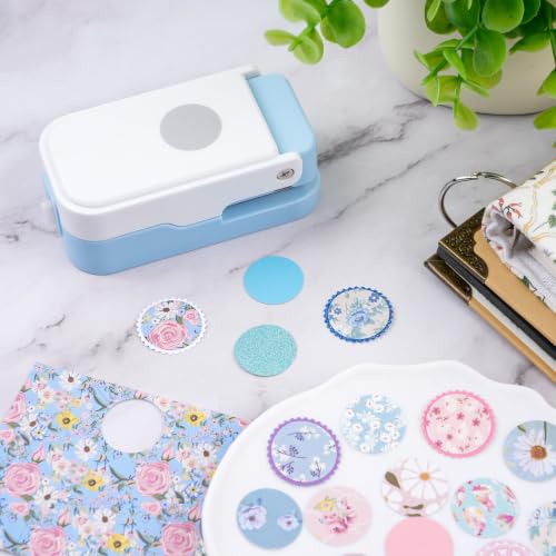 Circle Punch 0.87inch Solid Circle Punch for Junk Journal & Scrapbooking - color: 0.87" Circle Punch Blue