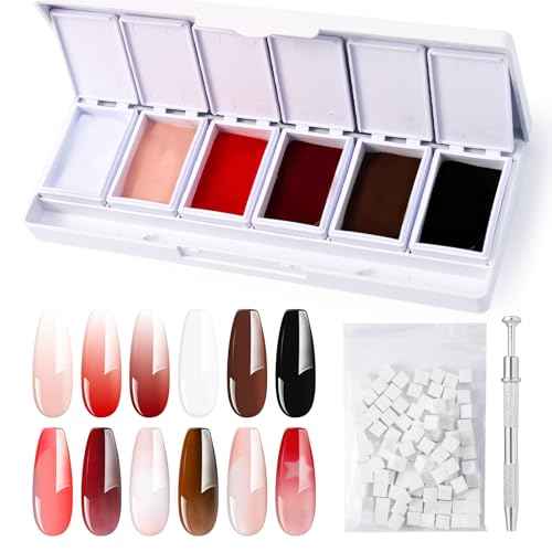 MelodySusie Gradient Painting Gel with 100 Sponges&Metal Grabber Set - color: E-Caramel Brown Set