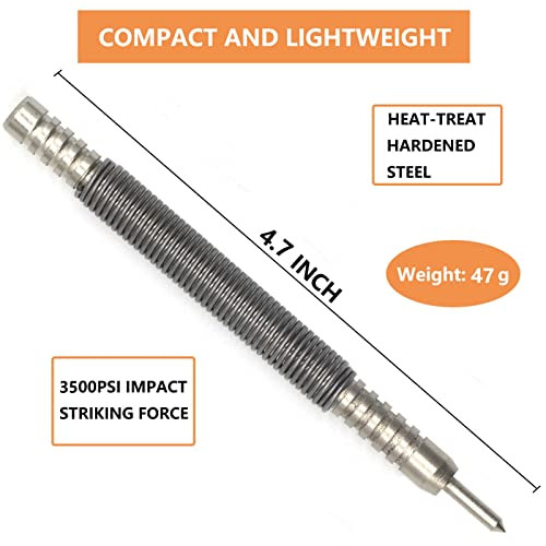 WHLLING 2-Piece Spring Loaded Center Punch Hammerless Centering Punch