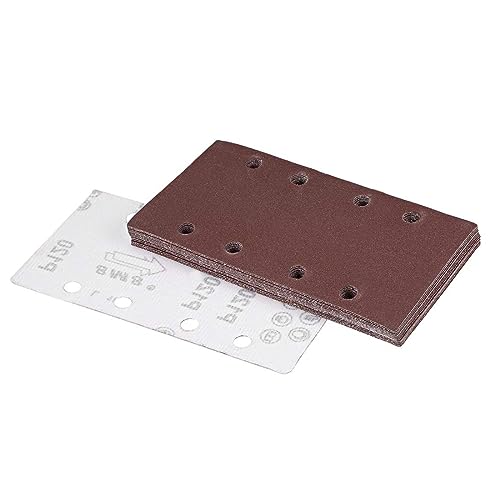 Hook and Loop Sanding Sheet Sander Sandpaper 8 Hole 120 Grit 15pcs for 1/3 Sander - size: 120Grits
