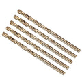 METALLIXITY Micro Drill Bit (#21) 4341 High-Speed Steel Gold 135° 5Pcs - size: #21 (4.039mm)