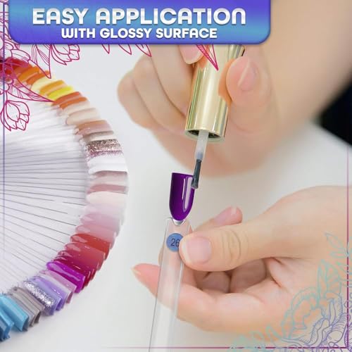 50 Pcs Clear Nail Swatch Sticks, Numbered Tips & Metal Ring, Acrylic - color: 50Pcs Clear Acrylic Nail Polish Swatch Sticks