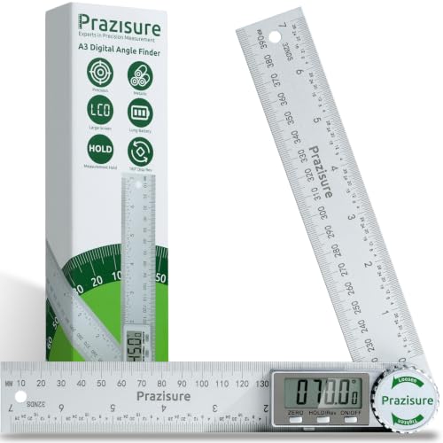 Digital Angle Finder Protractor, 7 inch, for Woodworking and DIY, Aluminium