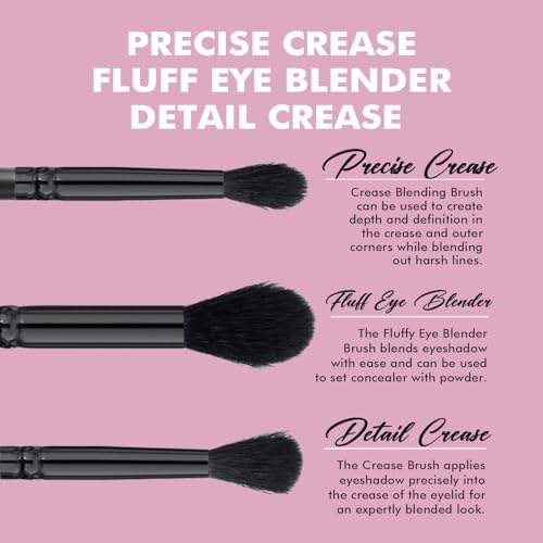Bueart Design Eyeshadow Detailing Makeup Brush Set,Ultra-Soft Hair