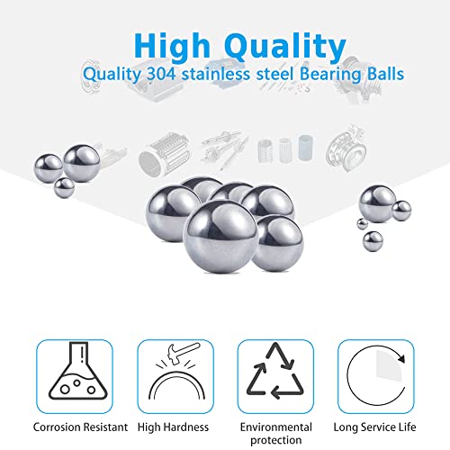 200 pcs Paint Mixing Balls Stainless Steel Mixing Agitator Balls for Mixing Model Paints，5.5mm/ 0.22”。 - size: 0.22 in