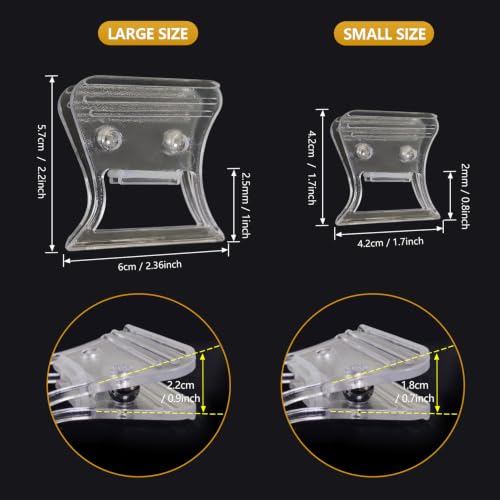 EUPHENG Smooth Flat Jaw CDC Feather Clips Fly Tying Hackle Clamp - size: 2pcs (S+M)