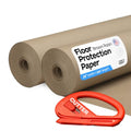 Brown Rosin Masking Paper 18" x 166 feet, 2 Rolls + 1 Cutter – USA-Made - color: 18"x166', Thick, Brown, size: 2 Rolls + Tool