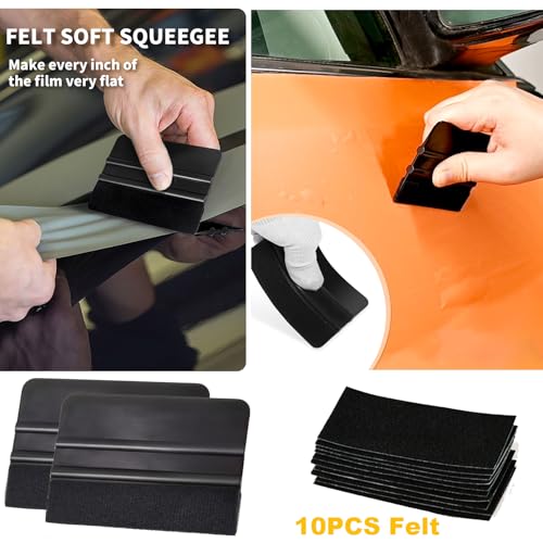 Gomake Vinyl Wrap Tool Window Tinting Kit with Heat Gun 16FT Cord,Sponge Roller,Magnet Holder,Vinyl Tucking Tool,Tint Squeegee, Film Cutter for Car Wrapping, Graphics and Decal Installation