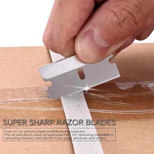 REXBETI 1000-Pack Single Edge Razor Blades, Industrial Scraper Razor Blades - size: 1000 Pack