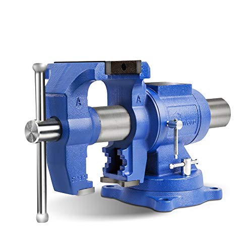 Forward DT08125A 5 Inch Heavy Duty Bench Vise with 360°Swivel Base and Head - size: 5 Inch