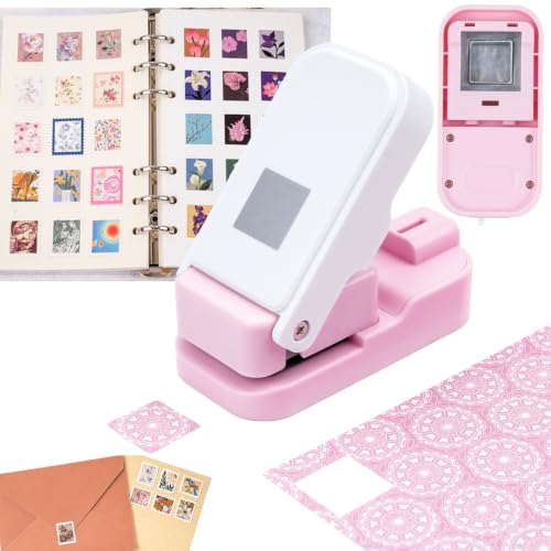 0.83inch Square Punch, Square Craft Punch for Junk Journal - color: 0.83x0.83" Square Punch Pink
