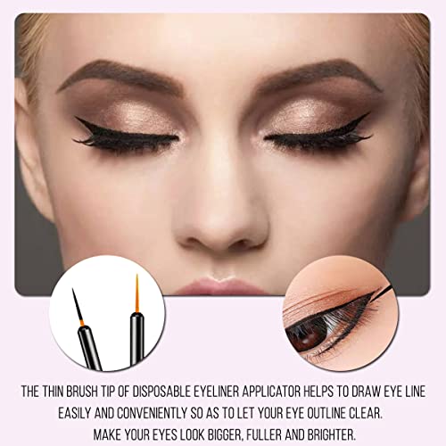KINGMAS 100 Pack Eyeliner Brush, Disposable Point Eye liner Applicator
