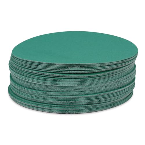 BHA 5 Inch Green Film Sanding Discs, Hook and Loop - 60 Grit - 50 Pack - style: 60 Grit
