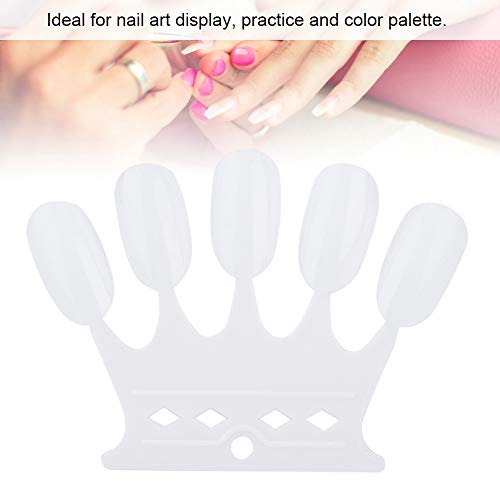 Nail Color Card, 50 Pcs Nail Art Practice Tips, Manicure Polish Gel Display Tool (1# White) - color: 1# White
