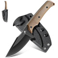 Purple Dragon Fixed Blade Knife - Full Tang Hunting Knife Brown - size: 3.1 inch