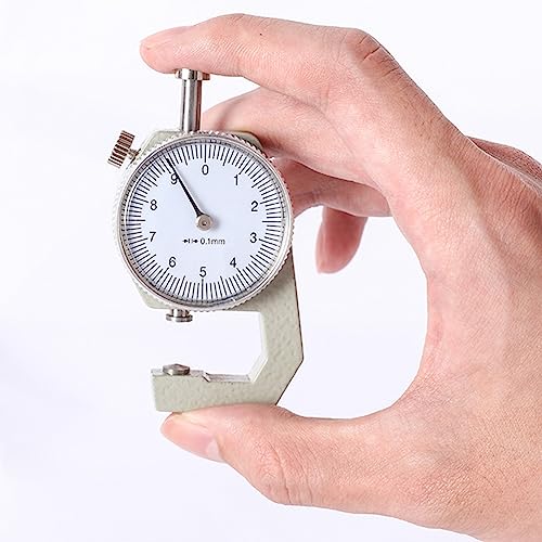 Utoolmart Dial Thickness Gauge, Flat Head Thickness, 0-10mm Tester Dial Measuring Tool for Paper Leather Cloth Paper, Film, Wire 1 Pcs - size: C-02 0-10mm