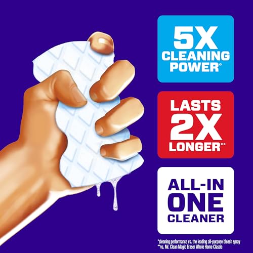 Mr. Clean Magic Eraser Sponge, All Purpose Cleaner, Cleaning_Scrubber, Wall, Sneaker,Kitchen,Bathroom,Shower Cleaner,Cleaning Supplies,Melamine Sponge,Cleaning Pads,Extra Durable, 9 Count (Pack of 2) - size: 9 Count (Pack of 2), style: Upgraded Version