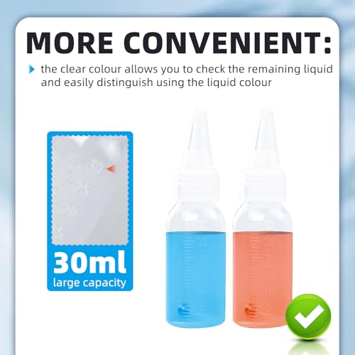 10Pack Airbrush Paint Bottle 30ml with Scale&Mixing Ball Plastic Container - size: 1 Ounces