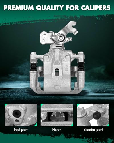 SCITOO 18B5002 Rear Left Disc Brake Caliper Assembly With Bracket - size: Rear Driver[18B5002]