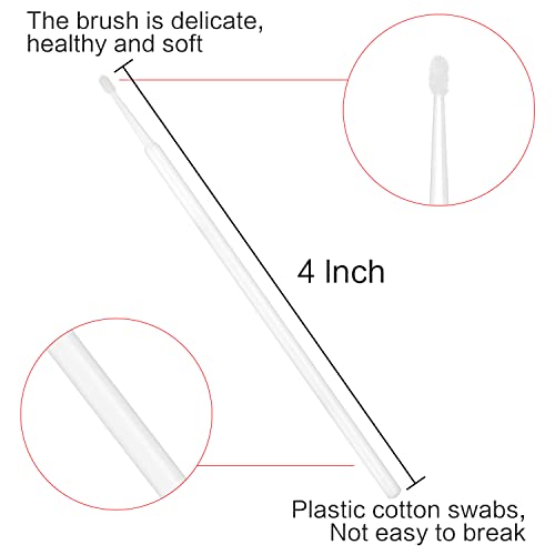 Akstore 600 PCS Disposable Micro Applicators Brush Eyelash Extension (White) - color: White
