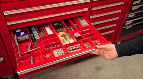 Ernst 10 Compartment Drawer Organizer: Heavy Duty Stackable Tray for Garage Tool Organization - Low-Profile Toolbox Storage - Bolts, Tools, Parts, Easy to Clean – High Visibility - Made in the USA