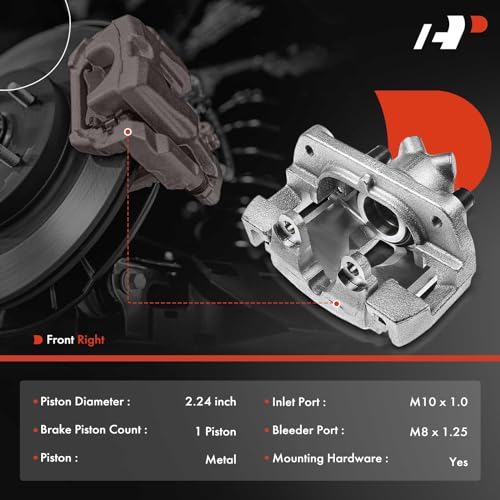 A-Premium Front Right Passenger Disc Brake Caliper with Bracket - style: Front Passenger Side