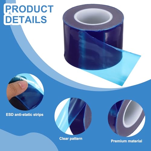 PATIKIL Removable Protective Film Tape, 4 Inch x 656 ft PE Surface Protective Scratch Film Tape Roll for Furniture Electrical Appliances Plastic Hardware No Stickiness, Blue - color: Blue, size: 4 Inch x 656 FT