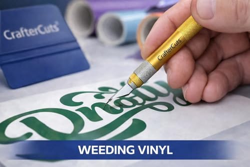 CrafterCuts Signmans Tool Kit – Professional Vinyl & Decal Installation Tool Set with Tool Pouch, Felt Squeegees, Scrapers, Precision Knife with Pick Tool, Breakaway Blade & Replacement Blades