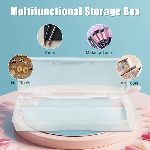 4PCS Nail Storage Manicure Tool Box, Nail Implement Box (Clear-4pcs, Small) - color: Clear-4pcs, size: Small