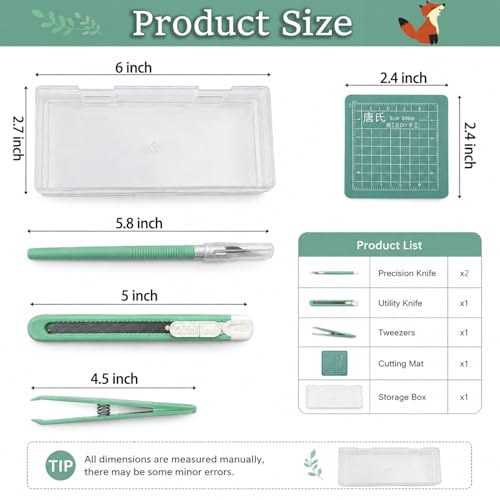 Scrapbooking Tools, Scrapbooking Supplies with Precision Knife, Cutting Mat, Sticker Tweezers and Cutter, Craft Tools Vinyl Weeding Tool Kit for Card Making Paper Craft DIY Art Projects