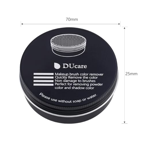 DUcare Makeup Brush Cleaner Makeup Brushes Solid Soap Cleanser with Color Removal Sponge Brush Cleaning Mat, Silicone Makeup Cleaning Cosmetic Cleaner Blenders Shampoo Removes Shadow Color - color: A-Cleaner-Color Removal