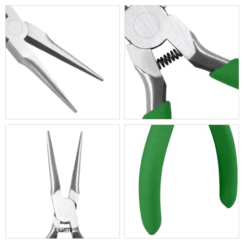 Needle Nose Pliers 5" Smooth Jaw Mini Pliers for Jewelry Making & Beading - style: Needle Nose with Smooth Jaw