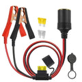 12V Cigarette Lighter Adapter to Battery Alligator Clips 10FT - size: 10FT