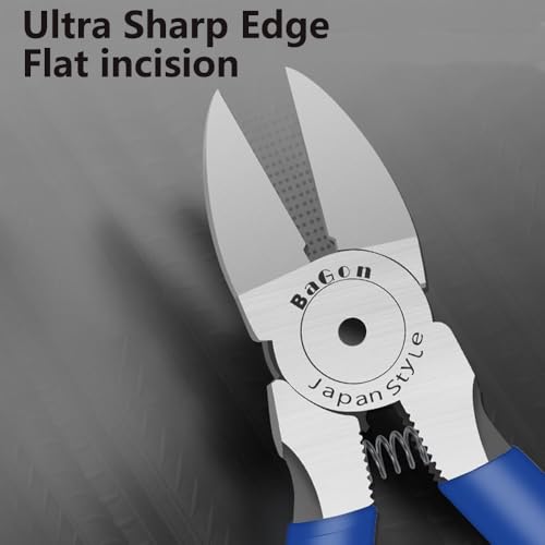 Wire Cutters, 5 Inch Precision Diagonal Cutters, Spring Loaded Side Cutting Pliers for Crafts, Jewelry Making - color: Blue, size: 5 inch