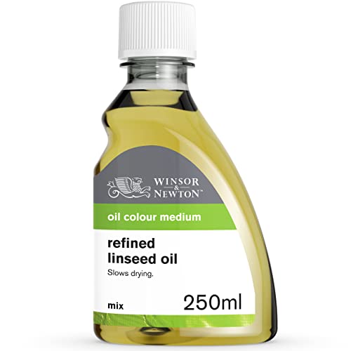Winsor & Newton Refined Linseed Oil, 250ml (8.4-oz) Bottle - color: Refined Linseed Oil, style: 8.4-oz Bottle