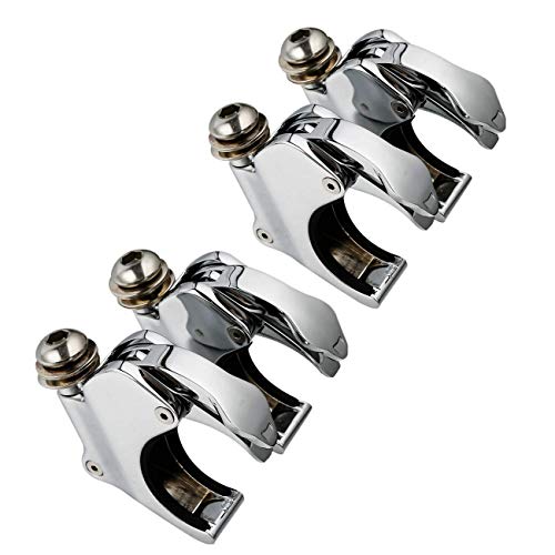 Green-L 4 Pcs Chrome 49mm Detachable Windshield Clamps Fit for Harley Dyna - color: Chrome, size: 49mm 4pcs