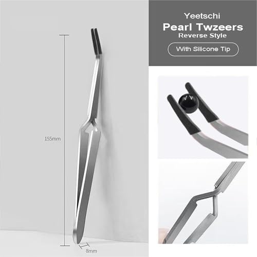 Reverse Tweezers with Heat-Resistant Silicone Grip, 2 packed | Ideal for Grabbing Ruby Pearls SIC Sphere Accessories | Durable & Easy to Use