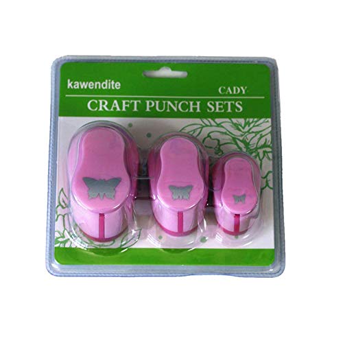 CADY Crafts Punch Set 8mm 15mm 25mm Paper Punches 3pcs/Set (Butterfly) - color: butterfly
