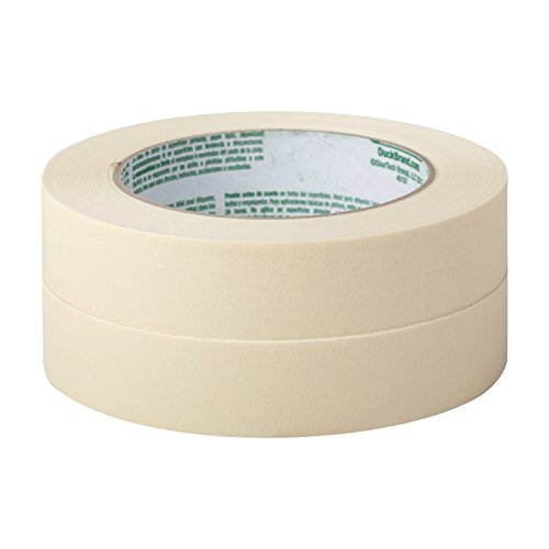 Duck Brand General Purpose Masking Tape, Beige, 0.94 in x 60 Yds, 2 Rolls, 0.94" Width (Pack of 12) - size: 2 Rolls, 0.94" Width (Pack of 12)