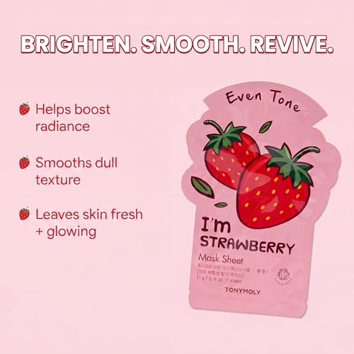 TONYMOLY I'm Face Sheet Masks - Hydrating & Soothing Korean Skincare - color: Love in Full Bloom, 4 Pack