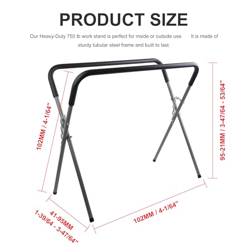 1000-Pound Capacity Portable Work Stand, Work Horse Foldable Work Table for Body Panels