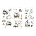 Rub on Transfers for Crafts and Furniture | 3 Design Sheets 6”x 12” | Home Decor Transfers | Furniture and Craft Decals | by Thymeless Designs (Farmhouse Churches) - style: Farmhouse Churches