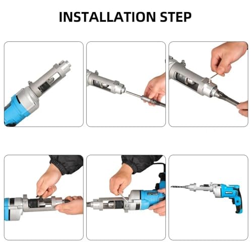 7PCS Square Hole Drill Bit Set for Wood, Woodworking Mortising Chisel Drill with 6.4/8/9.5/10/12.7/14/16mm Sizes, Includes Square Hole Drill Bit Adapter for Precise Woodworking Drilling - style: Bundle Set (7PCs)