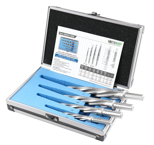Accusize Chucking Reamer Set, 3/8", 1/2", 5/8", 3/4", NORTHWARD Premium - size: 3/8", 1/2", 5/8", 3/4", NORTHWARD Premium