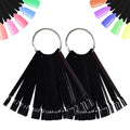 Black Nail Swatch Sticks with Ring 100Tips Nail Polish Display Tips - size: Square 50tips*2
