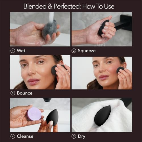 Beautyblender® | Pro Blender Makeup Sponge | Blend Liquid Foundations, Powders and Creams | Streak Free Application | Vegan, Cruelty Free | Made in USA - color: Pro Black, size: 1 Count (Pack of 1)