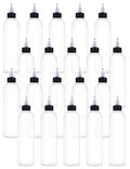 EOSAU 20 Pcs 8oz Clear Plastic Squeeze Bottles for Liquids, Twist Top Cap - color: Clear, size: 8oz 20Pack