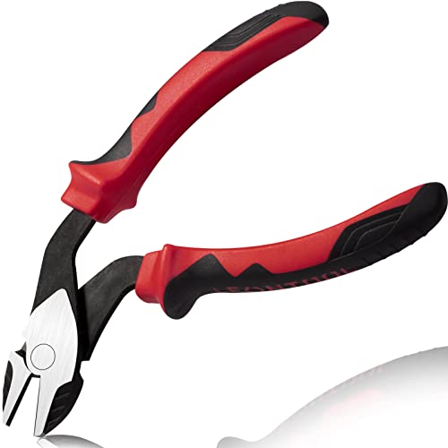 High Leverage Diagonal Cutting Pliers with Angled Head 7 Inch Wire Cutters Heavy Duty Side Cutting Pliers Professional Hand Tool Saving 35 Percent Labour - style: Diagonal Cutting Pliers